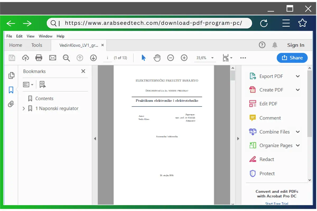 برنامج لعرض ملفات pdf بجودة عالية و مميزات اضافية