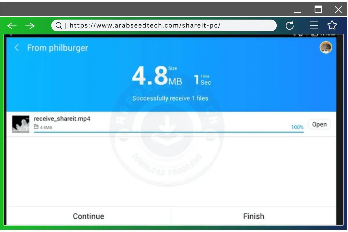 نقل الملفات بكفاءة باستخدام تحميل شير ات للكمبيوتر، مع تسليط الضوء على ميزات المشاركة السريعة عبر أجهزة مختلفة