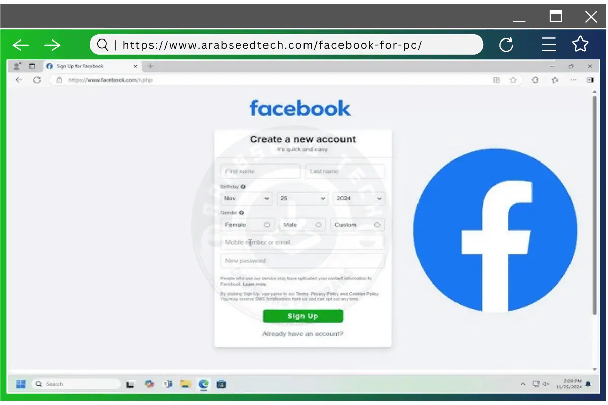 قم بالتسجيل في الفيسبوك للتواصل مع الأصدقاء واستكشاف المحتوى الجديد بسهولة