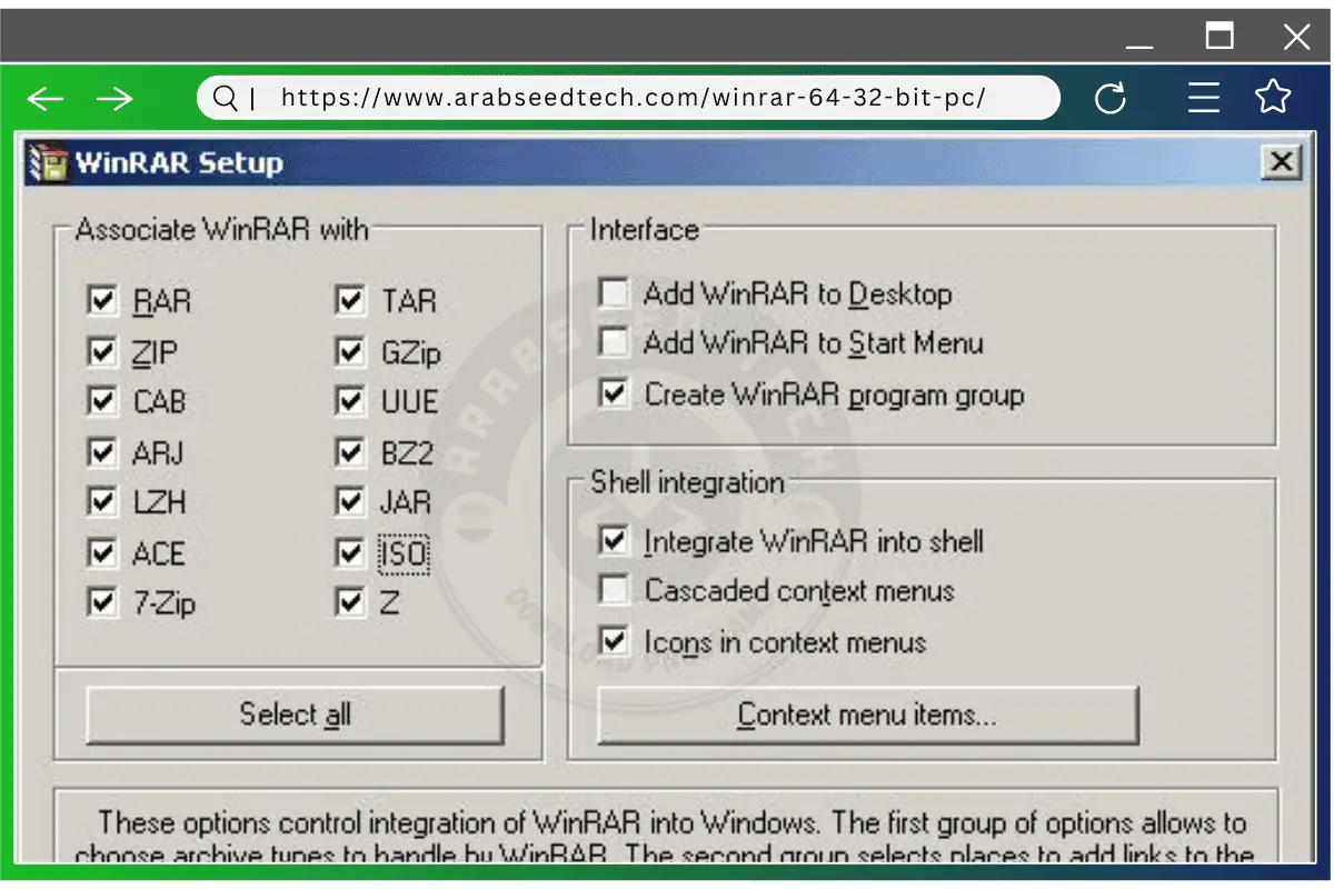 تمثيل مرئي لتنسيقات ملفات WinRAR، يعرض الملفات المضغوطة وميزات إدارة الأرشيف