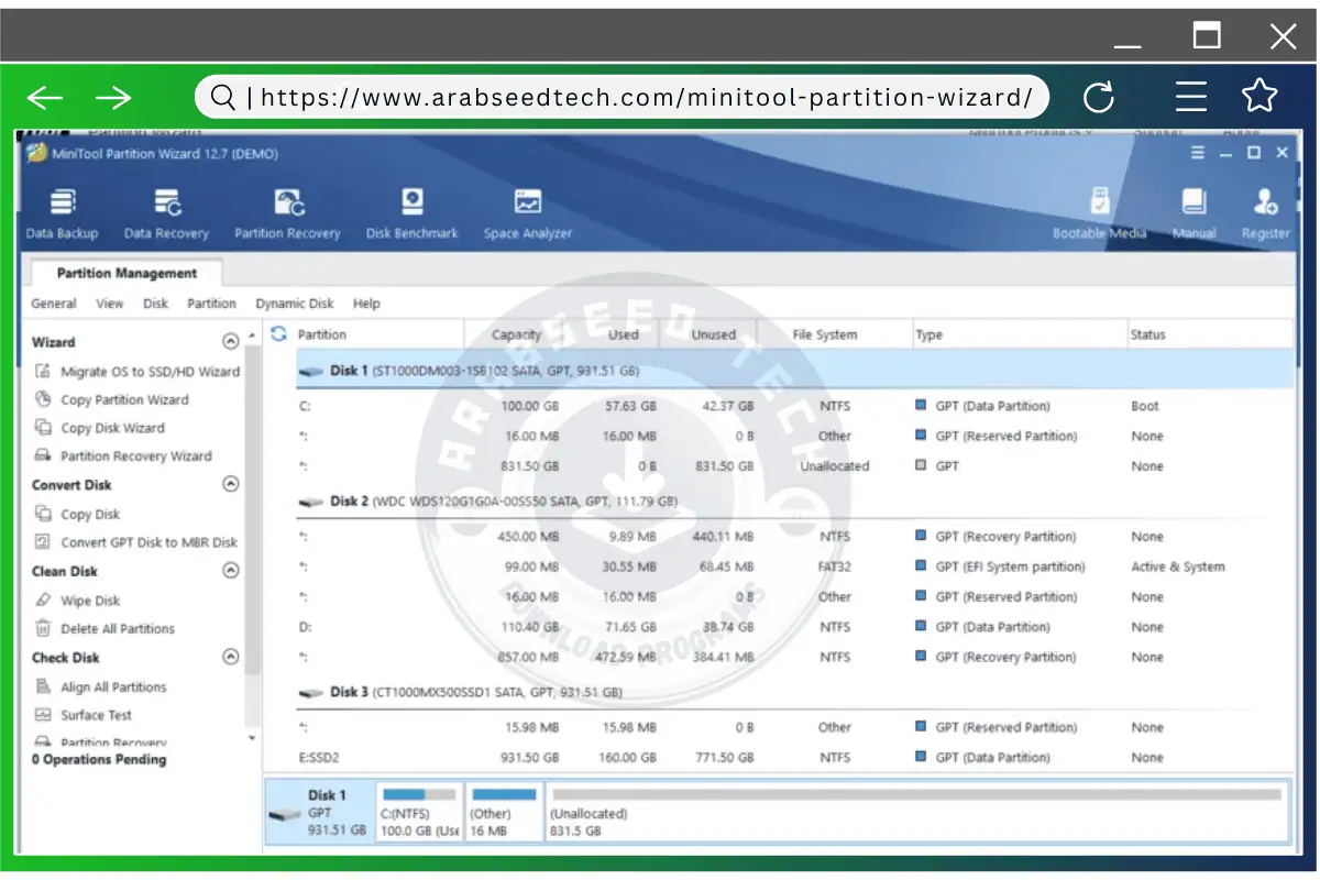 Minitool Partition Wizard for PC